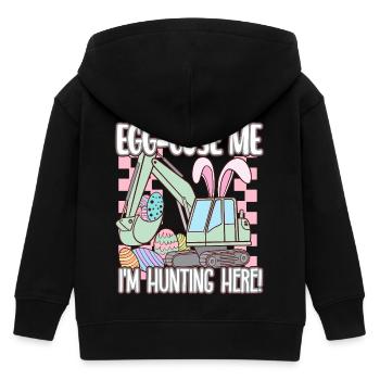 Egg cuse me Happy Easter - Kids Organic Zip-up Hoodie by Stanley/Stella - black - Back
