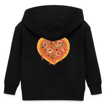 I Love Pizza Pizzaherz Geschenk Valentinstag Herz - Kinder Organic Kapuzenjacke Mini Cultivator von Stanley/Stella - Schwarz - Hinten
