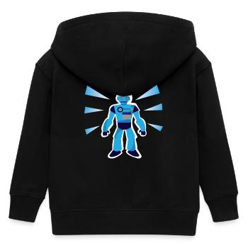 Blauer Roboter Cyborg Robots Maschine Geschenk - Kinder Organic Kapuzenjacke Mini Cultivator von Stanley/Stella - Schwarz - Hinten