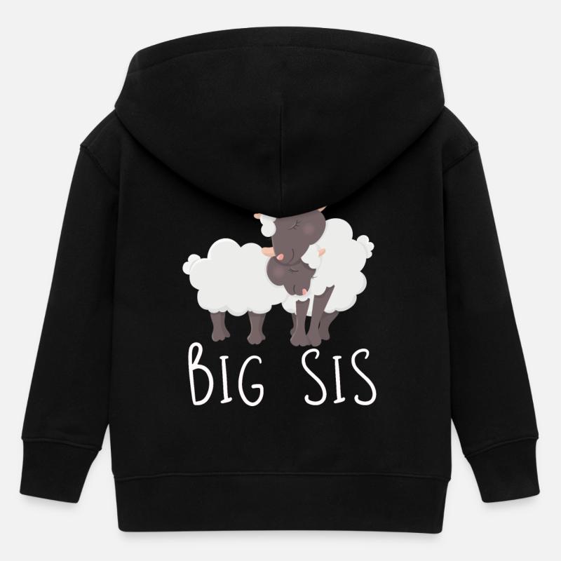 Grande soeur - Veste à capuche enfant bio Stanley/Stella - noir