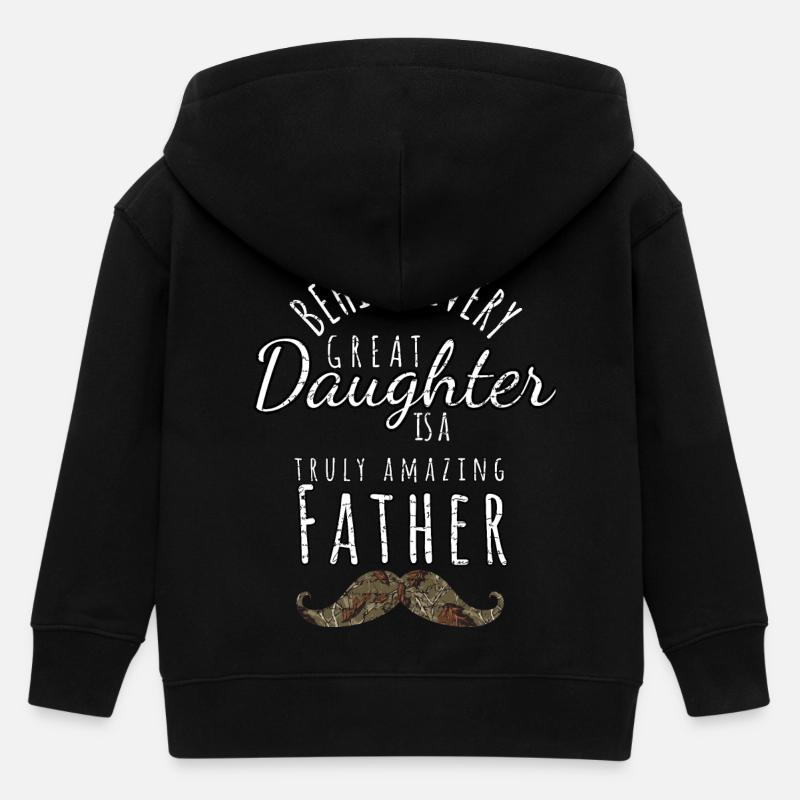 Conception de père et fille - Veste à capuche enfant bio Stanley/Stella - noir