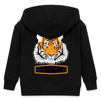 Tiger - Kinder Organic Kapuzenjacke Mini Cultivator von Stanley/Stella - Schwarz - Hinten