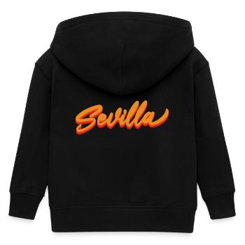 Sevilla Gradient Script Logo - Kinder Organic Kapuzenjacke Mini Cultivator von Stanley/Stella - Schwarz - Hinten