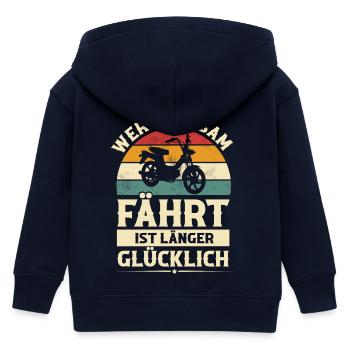 Mofa - Kinder Organic Kapuzenjacke Mini Cultivator von Stanley/Stella - Navy - Hinten
