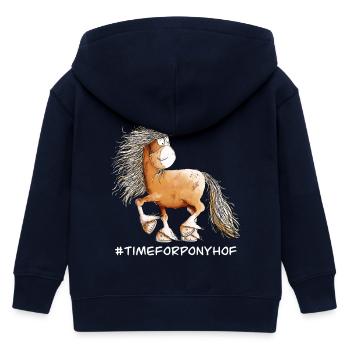 Lustiges Pferd I Pferdemotiv Ponyhof Fun - Kinder Organic Kapuzenjacke Mini Cultivator von Stanley/Stella - Navy - Hinten