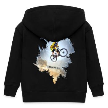 Mountainbike | Mountainbiker | Downhill - Kinder Organic Kapuzenjacke Mini Cultivator von Stanley/Stella - Schwarz - Hinten