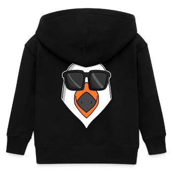 Coole Möwe mit Sonnenbrille - Kinder Organic Kapuzenjacke Mini Cultivator von Stanley/Stella - Schwarz - Hinten