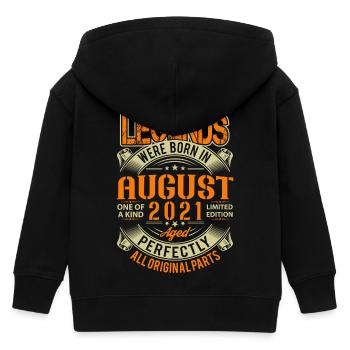 2021 August Geburtstag Legende - Kinder Organic Kapuzenjacke Mini Cultivator von Stanley/Stella - Schwarz - Hinten