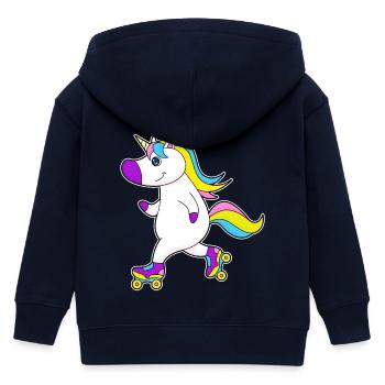 Patins à roulettes Unicorn - Veste à capuche enfant bio Stanley/Stella - marine - Dos