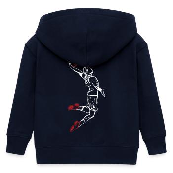 Joueur de basket-ball Slam Dunk - Veste à capuche enfant bio Stanley/Stella - marine - Dos