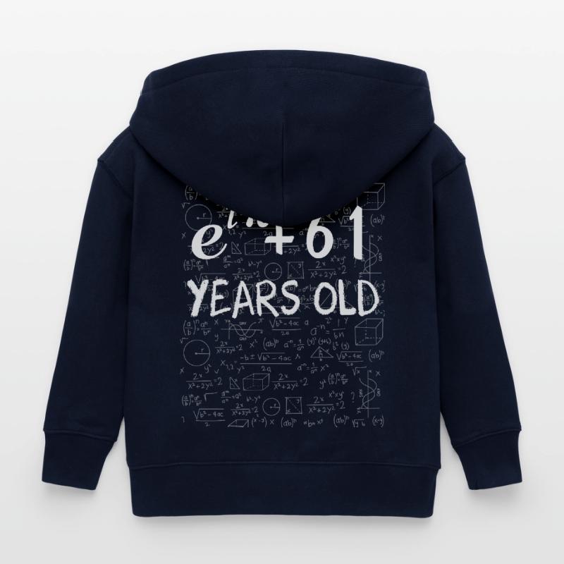 60th birthday 60 years old Euler Identity math Kids Organic Zip-up Hoodie by Stanley/Stella