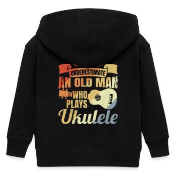 Ukulele Großvater - Kinder Organic Kapuzenjacke Mini Cultivator von Stanley/Stella - Schwarz - Hinten