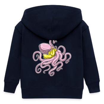 Krake Schal - Kinder Organic Kapuzenjacke Mini Cultivator von Stanley/Stella - Navy - Hinten