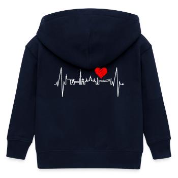 Hannover Skyline Herzschlag Fan Liebe Hannöversch - Veste à capuche enfant bio Stanley/Stella - marine - Dos