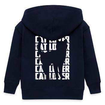 Katzenliebhaber - Kinder Organic Kapuzenjacke Mini Cultivator von Stanley/Stella - Navy - Hinten
