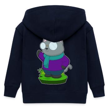 Écharpe d’hiver pour chat - Veste à capuche enfant bio Stanley/Stella - marine - Dos
