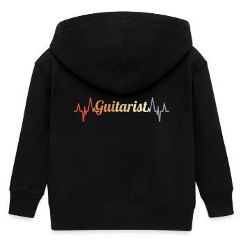Vintage Gitarrist Pulsschlag - Kinder Organic Kapuzenjacke Mini Cultivator von Stanley/Stella - Schwarz - Hinten