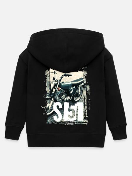 S51 - Grün - Kinder Organic Kapuzenjacke Mini Cultivator von Stanley/Stella - Schwarz