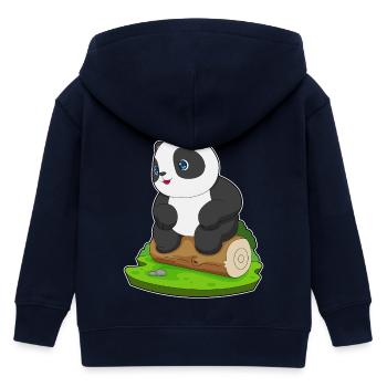 Panda Baumstamm - Kinder Organic Kapuzenjacke Mini Cultivator von Stanley/Stella - Navy - Hinten
