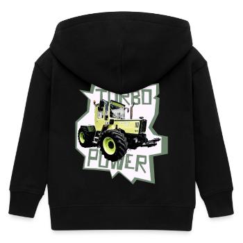 MB trac turbo power traktor - Kinder Organic Kapuzenjacke Mini Cultivator von Stanley/Stella - Schwarz - Hinten
