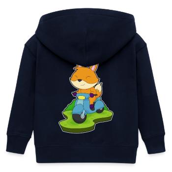 Fuchs Motorroller - Kinder Organic Kapuzenjacke Mini Cultivator von Stanley/Stella - Navy - Hinten