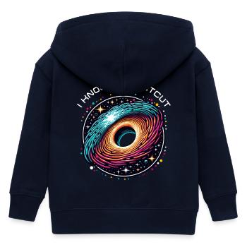 Wurmloch Abkürzung Astrophysik Zeitreise Raumzeit - Kinder Organic Kapuzenjacke Mini Cultivator von Stanley/Stella - Navy - Hinten
