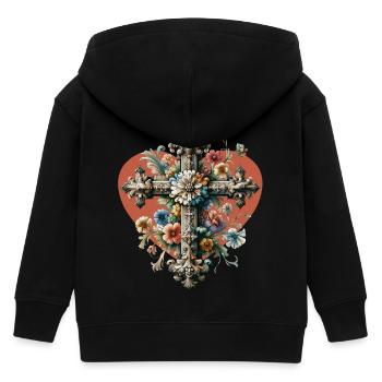 Kreuz Kruzifix Halloween Kreuz Kreuze - Kinder Organic Kapuzenjacke Mini Cultivator von Stanley/Stella - Schwarz - Hinten