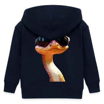 Serpent Python Cobra Mamba Serpent à sonnettes Serpent - Veste à capuche enfant bio Stanley/Stella - marine - Dos