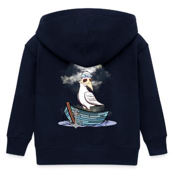 Halloween Möwe Möwen Boot Fährmann Boote - Kinder Organic Kapuzenjacke Mini Cultivator von Stanley/Stella - Navy - Hinten
