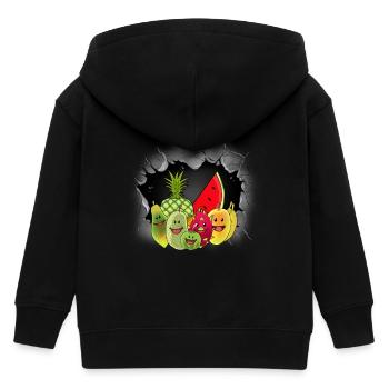 Exotisch Fruch Früchte Obst Vegetarisch - Kinder Organic Kapuzenjacke Mini Cultivator von Stanley/Stella - Schwarz - Hinten
