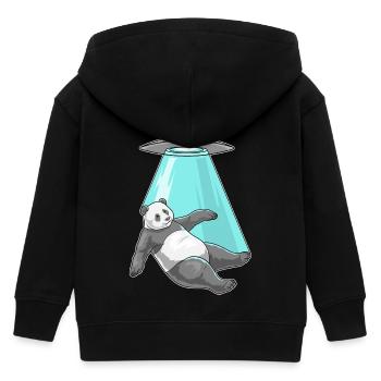 Panda Raumschiff Weltraum - Kinder Organic Kapuzenjacke Mini Cultivator von Stanley/Stella - Schwarz - Hinten
