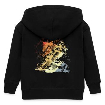 Breakdancer Vintage Look - Kinder Organic Kapuzenjacke Mini Cultivator von Stanley/Stella - Schwarz - Hinten