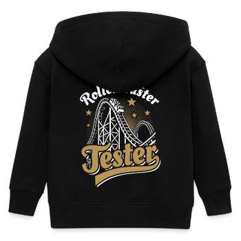 Professional Rollercoaster Tester - Kinder Organic Kapuzenjacke Mini Cultivator von Stanley/Stella - Schwarz - Hinten