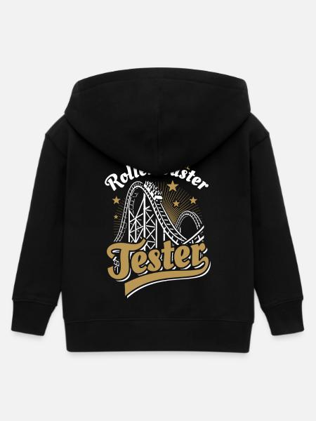 Professional Rollercoaster Tester - Kinder Organic Kapuzenjacke Mini Cultivator von Stanley/Stella - Schwarz
