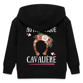 Authentique Cavaliere - Veste à capuche enfant bio Stanley/Stella - noir - Dos