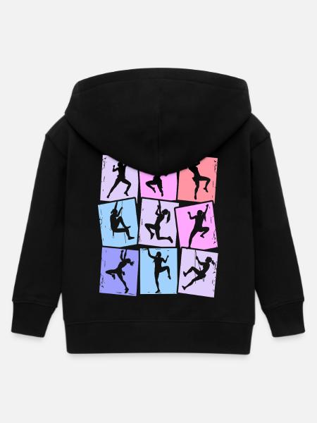 Klettern Berge Kletterer Bouldern Damen Mädchen - Kinder Organic Kapuzenjacke Mini Cultivator von Stanley/Stella - Schwarz
