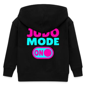 Judo Mode ON – Strength, Discipline & Fighting Spirit - Kids Organic Zip-up Hoodie by Stanley/Stella - black - Back