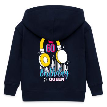 Birthday Queen 60. Geburtstag - Kinder Organic Kapuzenjacke Mini Cultivator von Stanley/Stella - Navy - Hinten