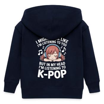 K-Pop Drôle Corée Musique Anime - Veste à capuche enfant bio Stanley/Stella - marine - Dos