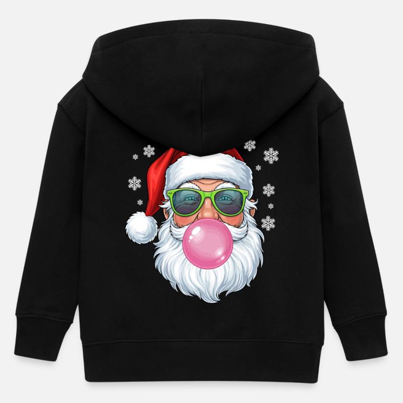 Weihnachtsmann Bubble Gum - Kinder Organic Kapuzenjacke Mini Cultivator von Stanley/Stella - Schwarz