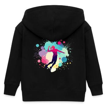 Volleyballerin, Volleyball, Volleyballspielerin - Kinder Organic Kapuzenjacke Mini Cultivator von Stanley/Stella - Schwarz - Hinten