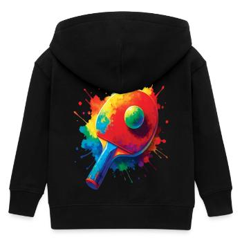 Tennis de Table - Design Sport Ping-Pong Splash - Veste à capuche enfant bio Stanley/Stella - noir - Dos