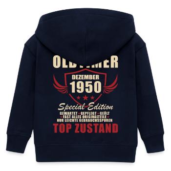 Édition spéciale Oldtimer 1950 - Veste à capuche enfant bio Stanley/Stella - marine - Dos