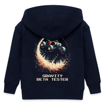 Gravitation Beta-Tester | RC Cars Stunts - Kinder Organic Kapuzenjacke Mini Cultivator von Stanley/Stella - Navy - Hinten