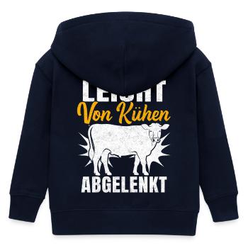 Leicht Von Kühen Abgelenkt - Kinder Organic Kapuzenjacke Mini Cultivator von Stanley/Stella - Navy - Hinten