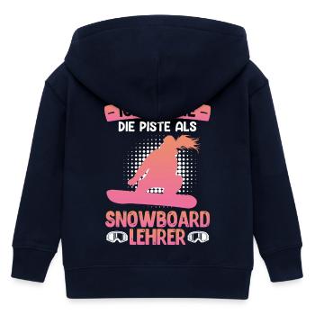 Snowboard ROCKEZ LES PENTES COMME UN SNOWBOARD - Veste à capuche enfant bio Stanley/Stella - marine - Dos
