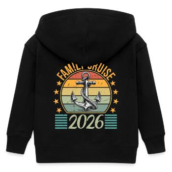 Family Cruise 2026 Summer Vacation - Kinder Organic Kapuzenjacke Mini Cultivator von Stanley/Stella - Schwarz - Hinten
