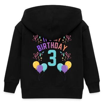 3 ans fille C’est mon anniversaire Enfants Anniversaire - Veste à capuche enfant bio Stanley/Stella - noir - Dos
