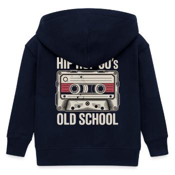 Hip Hop 90s Old School Kassette - Kinder Organic Kapuzenjacke Mini Cultivator von Stanley/Stella - Navy - Hinten