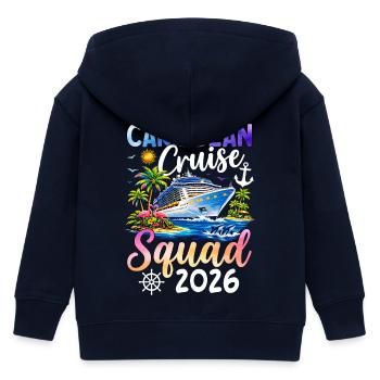 Caribbean Cruise Squad 2026 - Kinder Organic Kapuzenjacke Mini Cultivator von Stanley/Stella - Navy - Hinten
